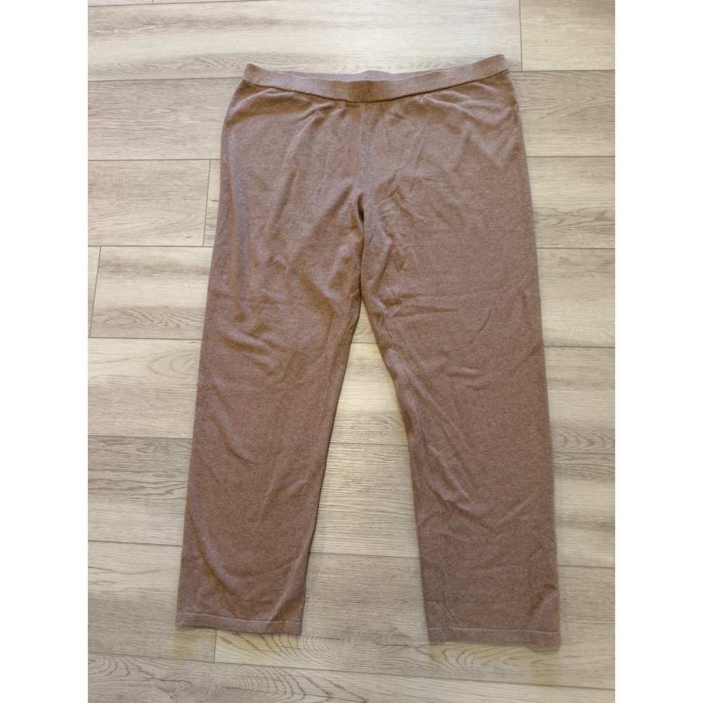 Chicos Zenergy NXG Cotton Cashmere Blend Lounge Pants Tan XL Women Size 3